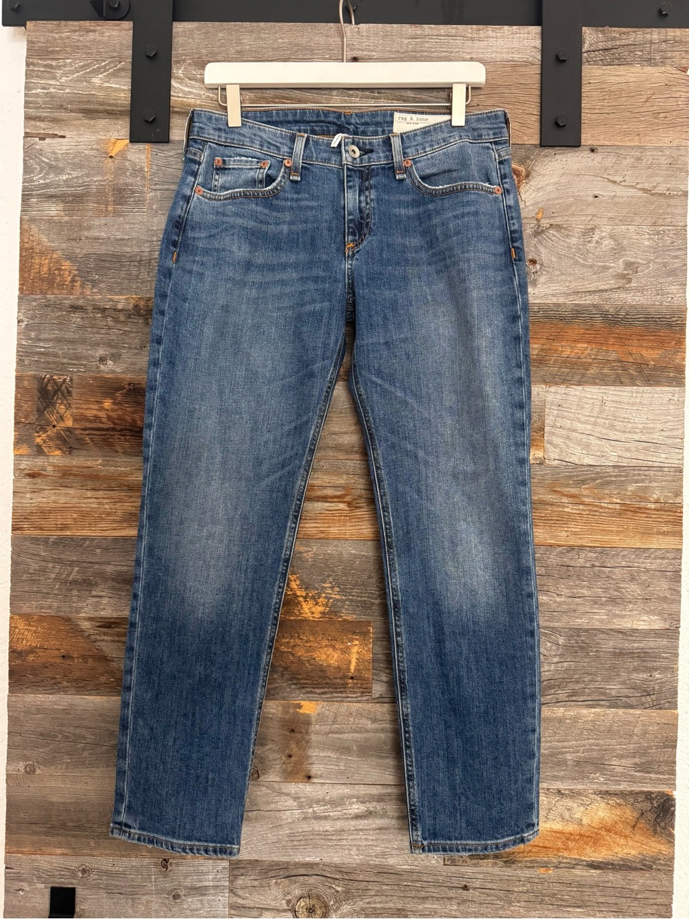 Rag & Bone Dre Low Rise Slim Boyfriend Jeans in Julienne Wash